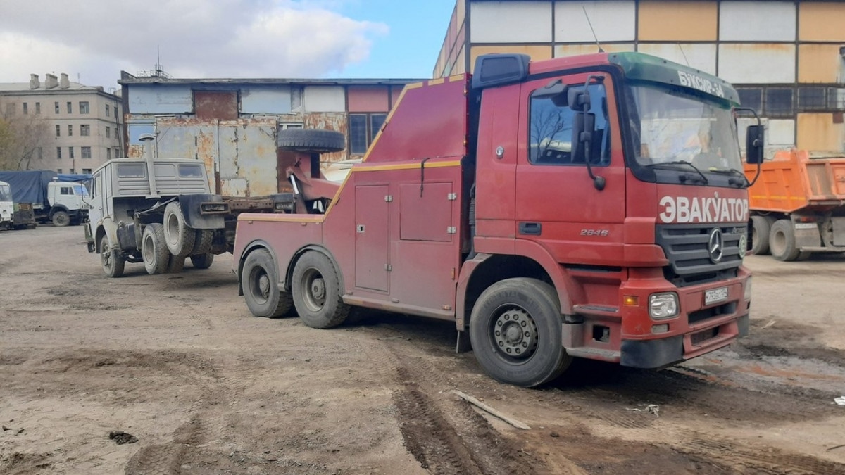 Грузовой эвакуатор Mercedes-Benz Actros 2645 в аренду Воронеже круглосуточно  - низкая цена